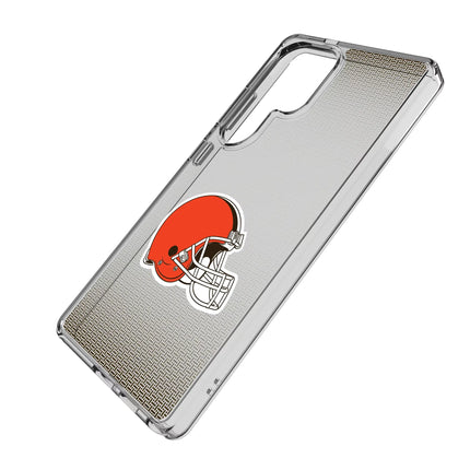 Cleveland Browns Clear Phone Case Linen for Samsung Galaxy