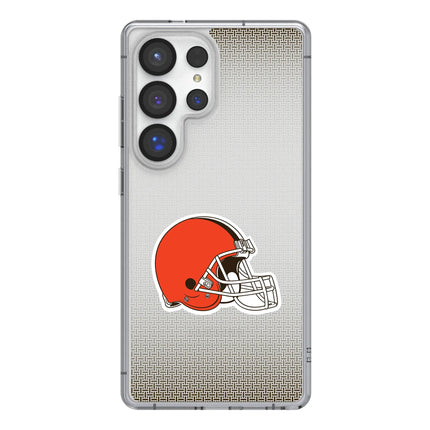 Cleveland Browns Clear Phone Case Linen for Samsung Galaxy
