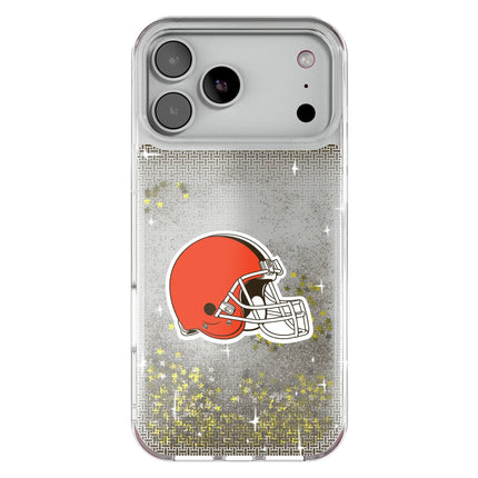 Cleveland Browns Linen Glitter Phone Case for Apple iPhone