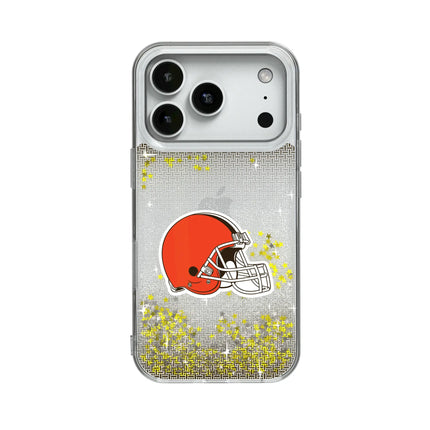 Cleveland Browns Linen Glitter Phone Case for Apple iPhone