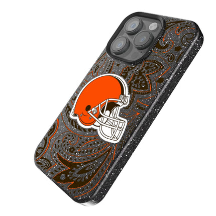 Cleveland Browns Black Bling Phone Case Paisley for iPhone