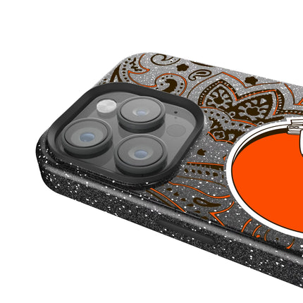 Cleveland Browns Black Bling Phone Case Paisley for iPhone