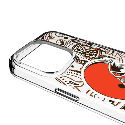 Cleveland Browns Clear Phone Case Paisley for iPhone