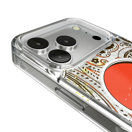 Cleveland Browns Glitter Phone Case Paisley for iPhone