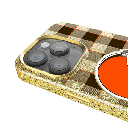 Cleveland Browns Bling Phone Case Plaid for iPhone