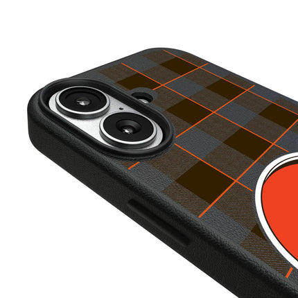 Cleveland Browns Plaid MagSafe Compatible Phone Case for Apple iPhone
