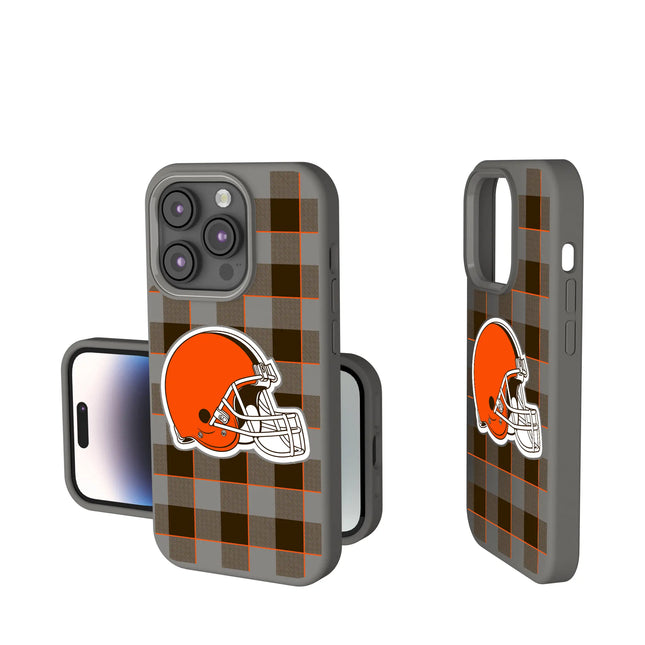 Cleveland Browns Soft Touch Phone Case Plaid for iPhone