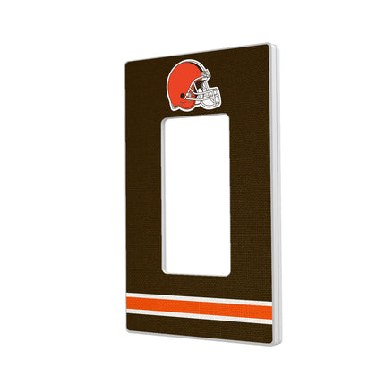 Cleveland Browns Hidden-Screw Light Switch Plate Stripe