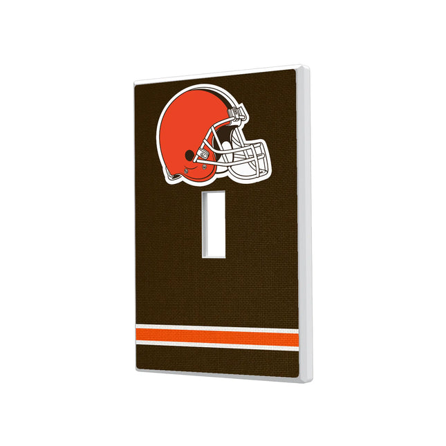 Cleveland Browns Hidden-Screw Light Switch Plate Stripe