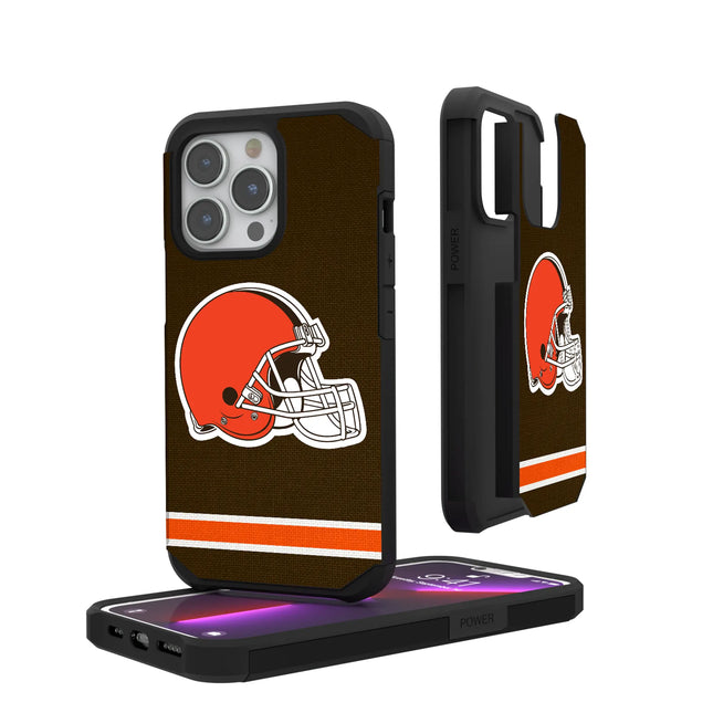 Cleveland Browns Rugged Phone Case Stripe for iPhone