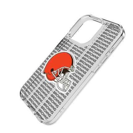 Cleveland Browns Clear Phone Case Text for iPhone