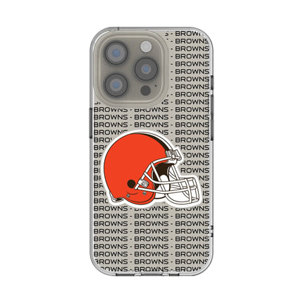 Cleveland Browns Clear Phone Case Text for iPhone