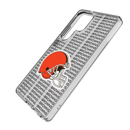 Cleveland Browns Clear Phone Case Text for Samsung Galaxy