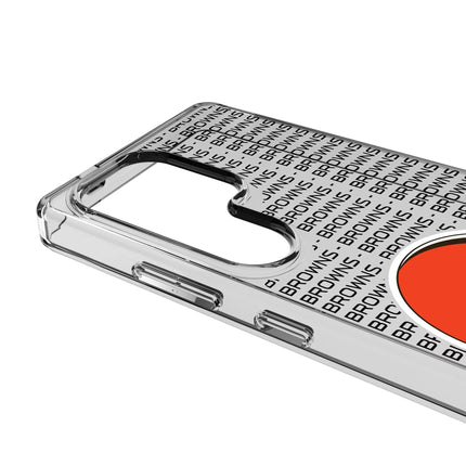 Cleveland Browns Clear Phone Case Text for Samsung Galaxy