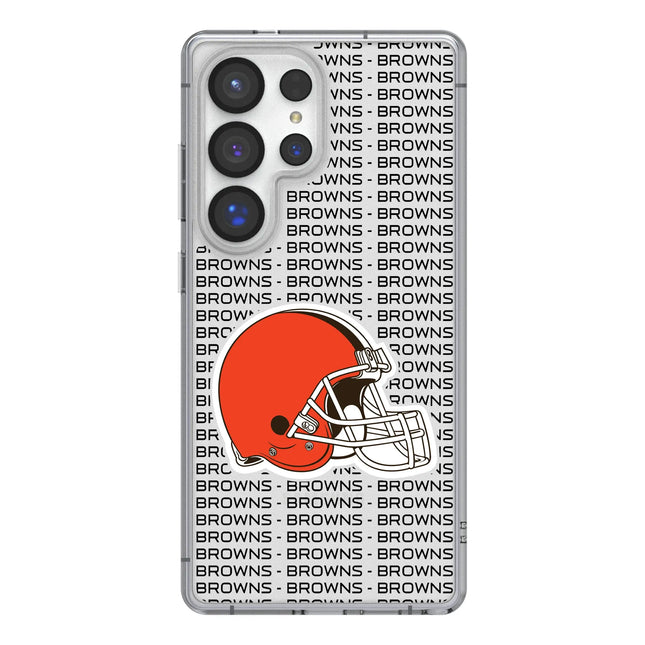 Cleveland Browns Clear Phone Case Text for Samsung Galaxy