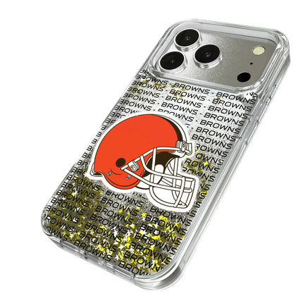 Cleveland Browns Glitter Phone Case Text for iPhone