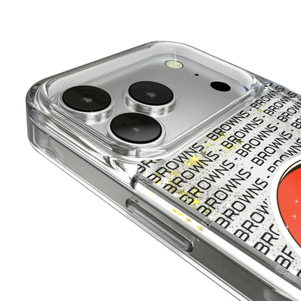 Cleveland Browns Glitter Phone Case Text for iPhone