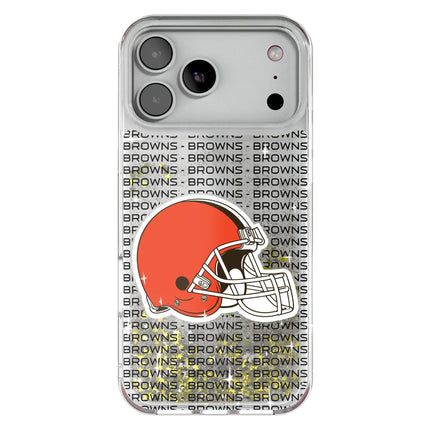 Cleveland Browns Text Backdrop Glitter Phone Case for Apple iPhone