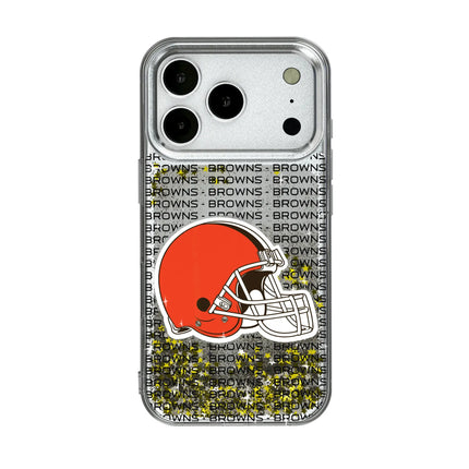 Cleveland Browns Glitter Phone Case Text for iPhone