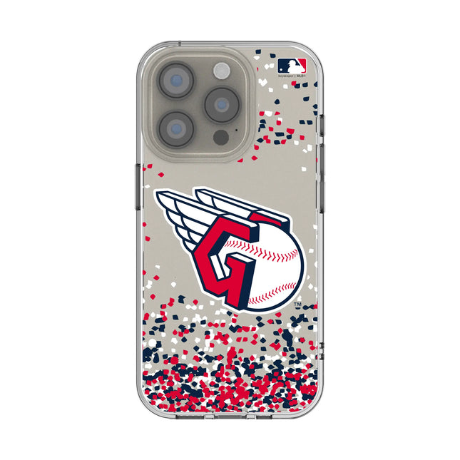 Cleveland Guardians Confetti Clear Phone Case for Apple iPhone