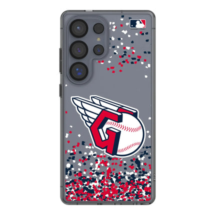 Cleveland Guardians Confetti Clear Phone Case for Samsung Galaxy