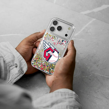 Cleveland Guardians Confetti Glitter Phone Case for Apple iPhone
