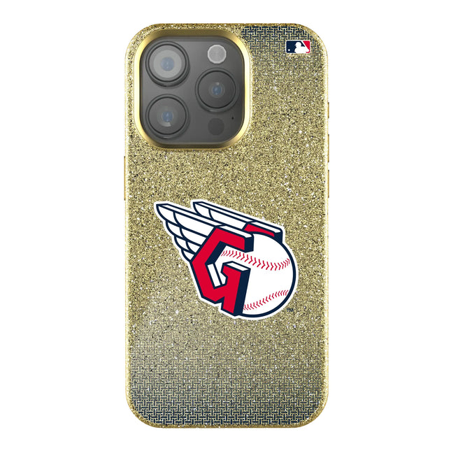 Cleveland Guardians Linen Bling Phone Case for Apple iPhone