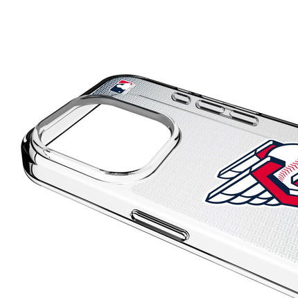 Cleveland Guardians Linen Clear Phone Case for Apple iPhone