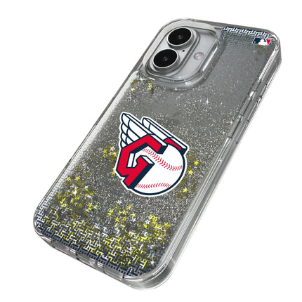 Cleveland Guardians Linen Glitter Phone Case for Apple iPhone