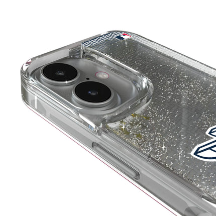 Cleveland Guardians Linen Glitter Phone Case for Apple iPhone