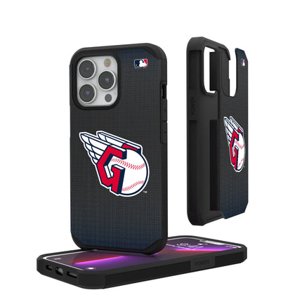 Cleveland Guardians Linen Rugged Phone Case for Apple iPhone