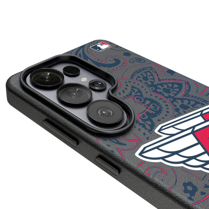 Cleveland Guardians Paisley MagSafe Compatible Phone Case for Samsung Galaxy