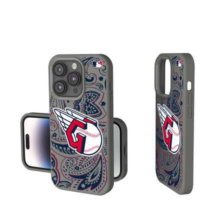 Cleveland Guardians Paisley Soft Touch Phone Case for Apple iPhone