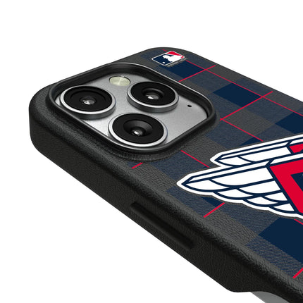 Cleveland Guardians Plaid MagSafe Compatible Phone Case for Apple iPhone