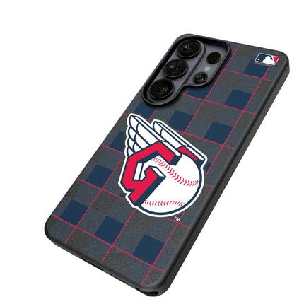 Cleveland Guardians Plaid MagSafe Compatible Phone Case for Samsung Galaxy