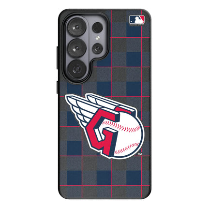 Cleveland Guardians Plaid MagSafe Compatible Phone Case for Samsung Galaxy