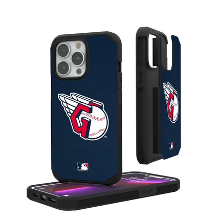 Cleveland Guardians Solid Rugged Phone Case for Apple iPhone