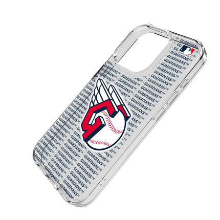 Cleveland Guardians Text Backdrop Clear Phone Case for Apple iPhone
