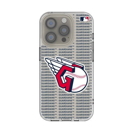 Cleveland Guardians Text Backdrop Clear Phone Case for Apple iPhone