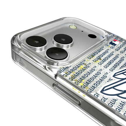 Cleveland Guardians Text Backdrop Glitter Phone Case for Apple iPhone