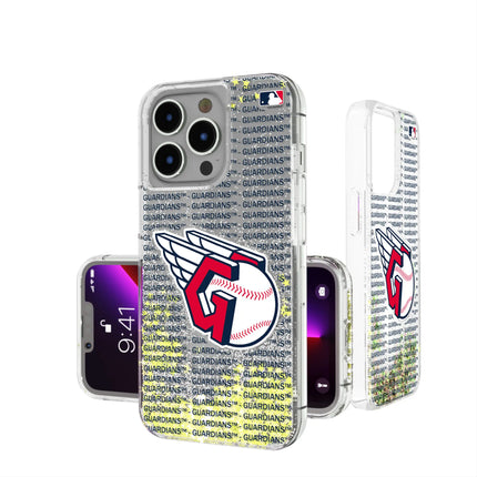 Cleveland Guardians Text Backdrop Glitter Phone Case for Apple iPhone