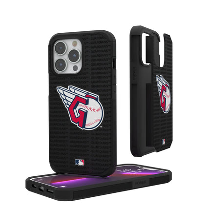 Cleveland Guardians Text Backdrop Rugged Phone Case for Apple iPhone