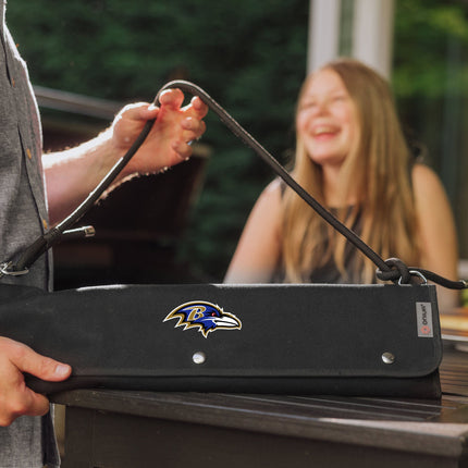 Baltimore Ravens - BBQ Roll Up 3 Piece Set