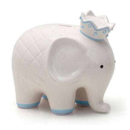 Blue Crown Elephant Bank