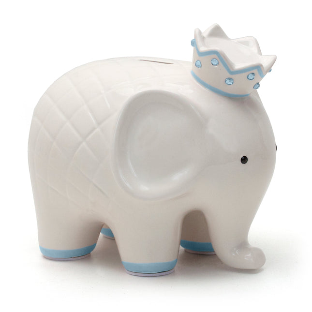 Blue Crown Elephant Bank