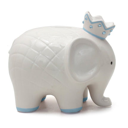 Blue Crown Elephant Bank