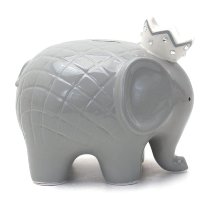 Gray Elephant Piggy Bank