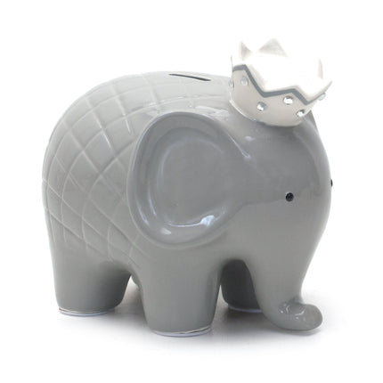 Gray Elephant Piggy Bank