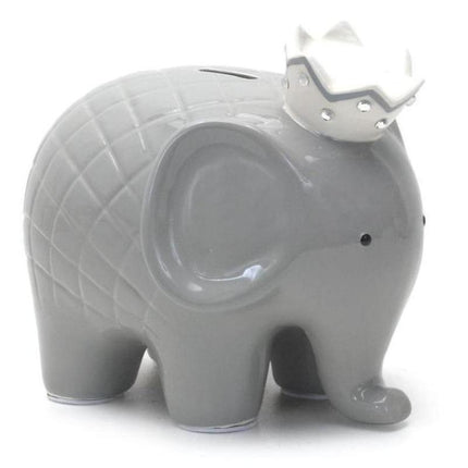 Gray Elephant Piggy Bank