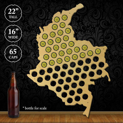 Colombia Beer Cap Map